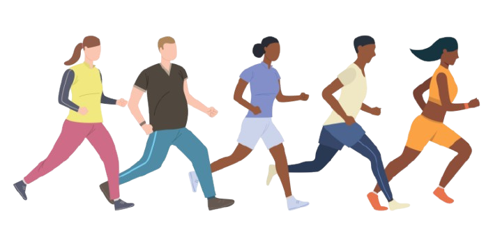 Personnes en train de courir